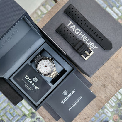 Tag Heuer F1 Black PVD bezel in White Dial 41mm - Complete Set