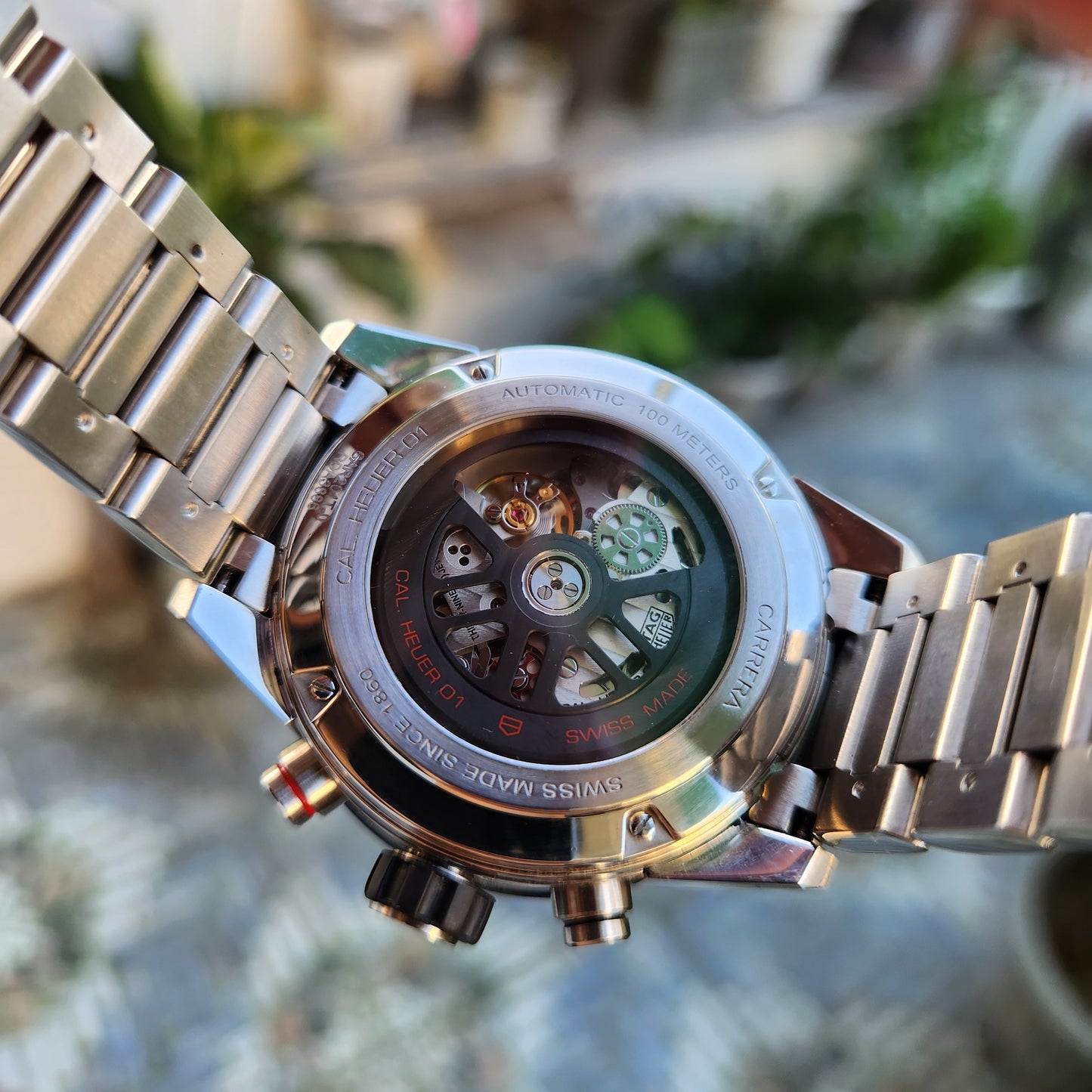 Tag Heuer Carrera Heuer 01 Chronograph Blue Ceramic Bezel in Skeleton Dial 43mm - Complete Set