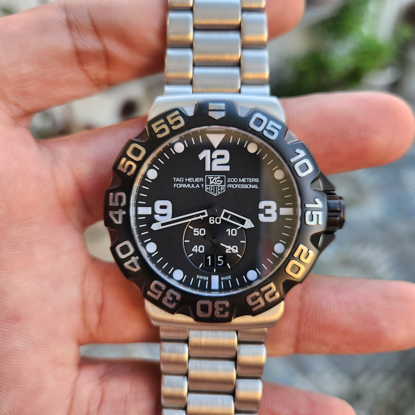 Tag Heuer F1 Grande Date Black Dial 44mm