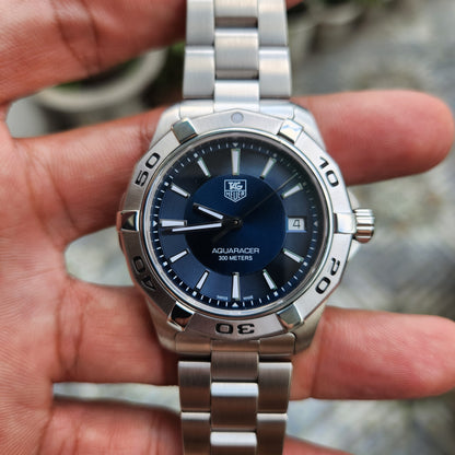 Tag Heuer Aquaracer Steel Bezel in Sunray Blue Dial 39mm