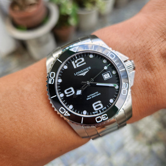 Longines HydroConquest Ceramic Bezel in Black Dial 41mm - Complete Set