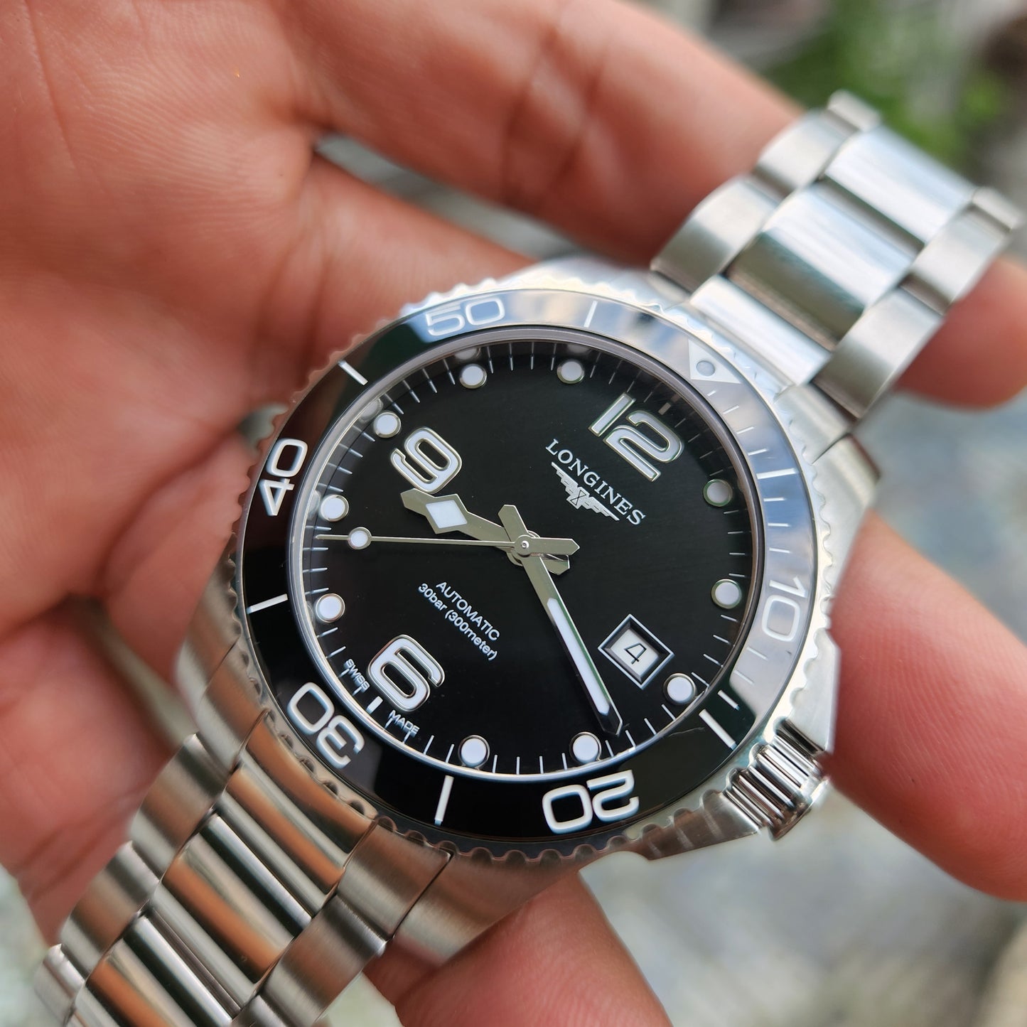 Longines HydroConquest Ceramic Bezel in Black Dial 41mm - Complete Set