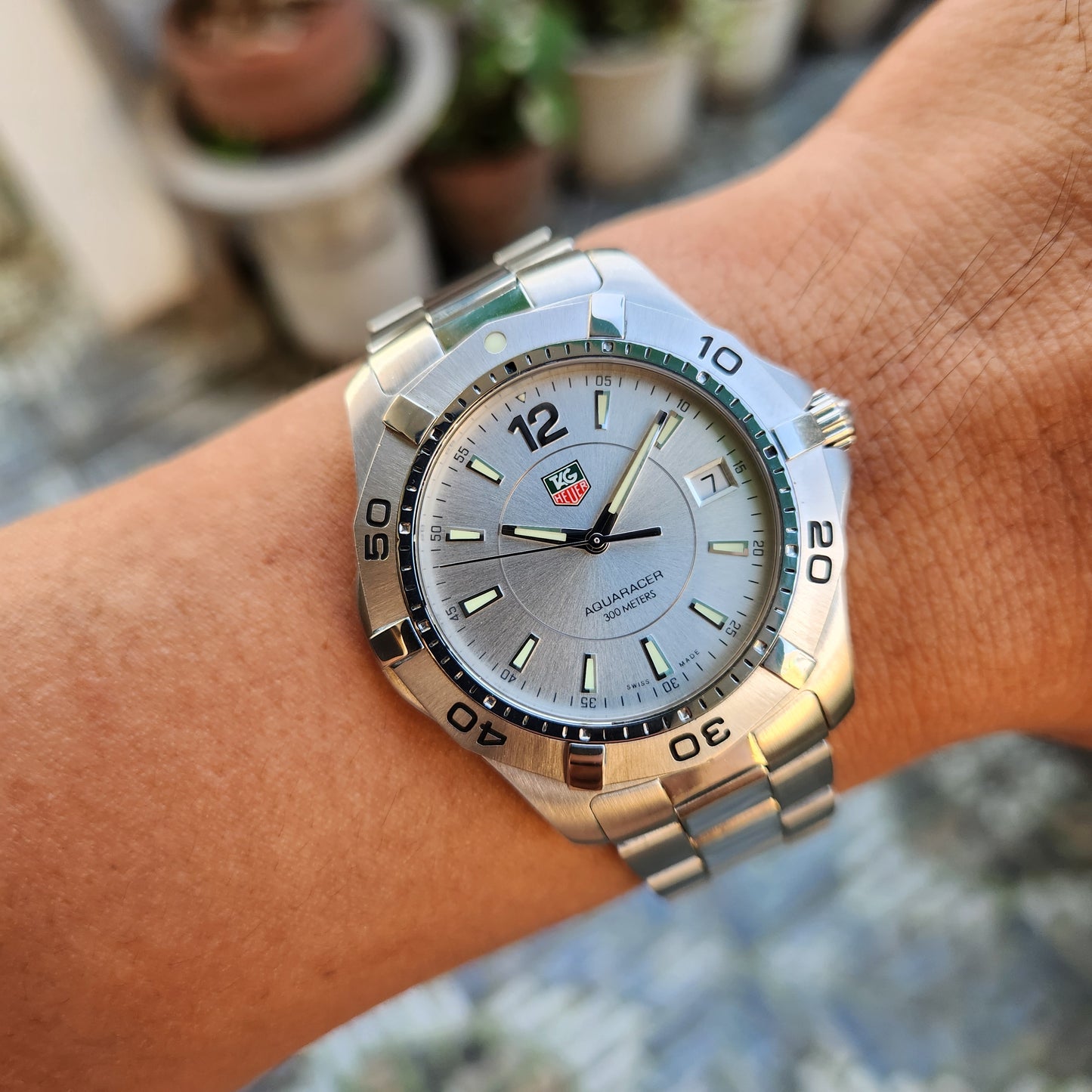 Tag Heuer Aquaracer 300M Steel Bezel in Silver Dial 39mm