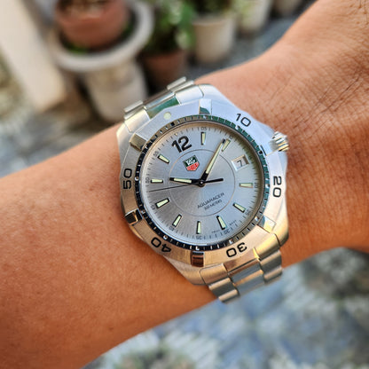 Tag Heuer Aquaracer 300M Steel Bezel in Silver Dial 39mm