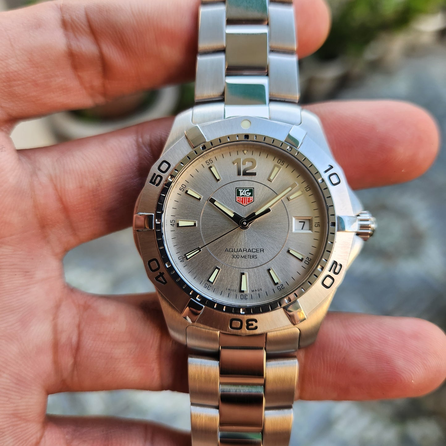 Tag Heuer Aquaracer 300M Steel Bezel in Silver Dial 39mm