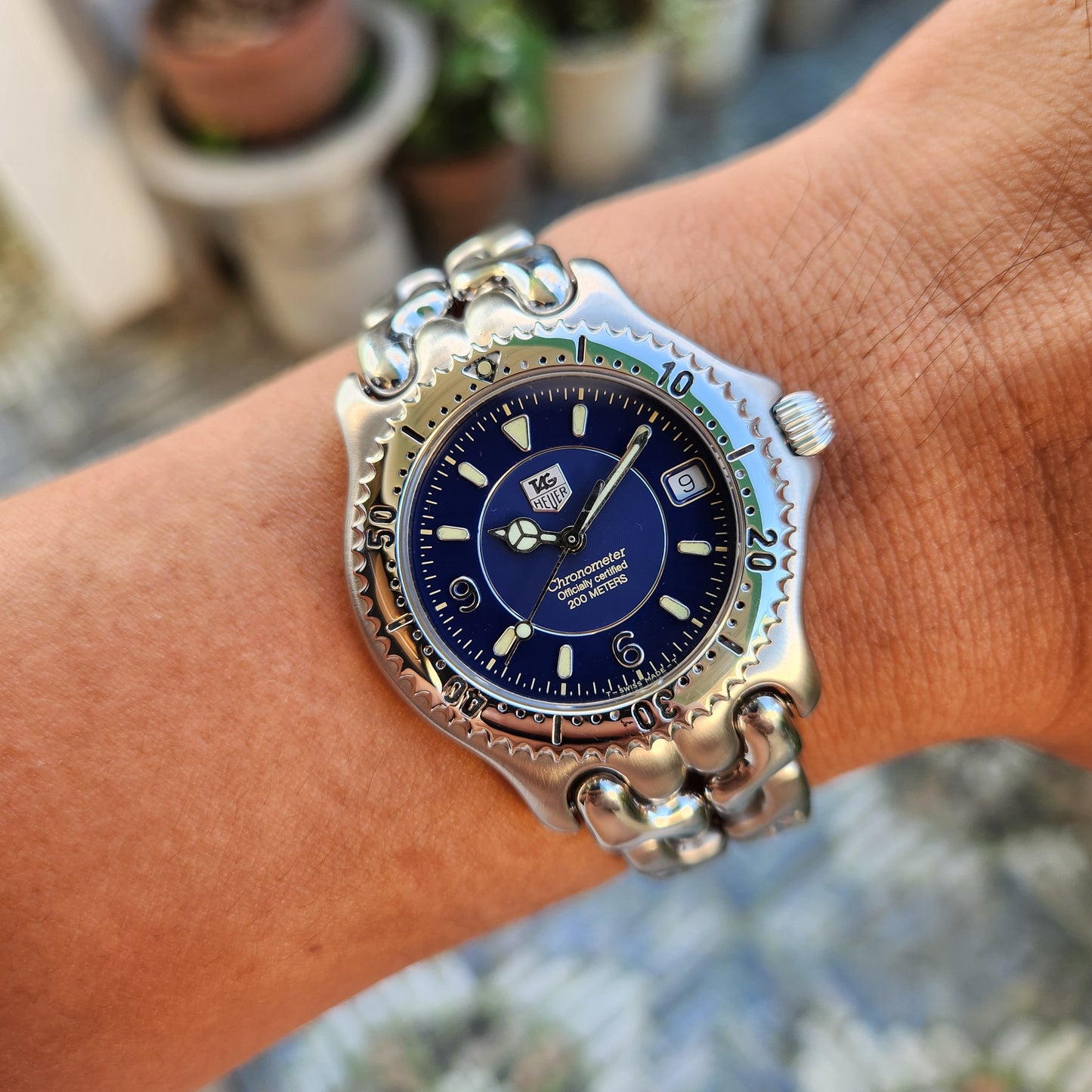 Tag Heuer Link S/EL Chronometer Vintage Automaticn in Blue Dial 38mm
