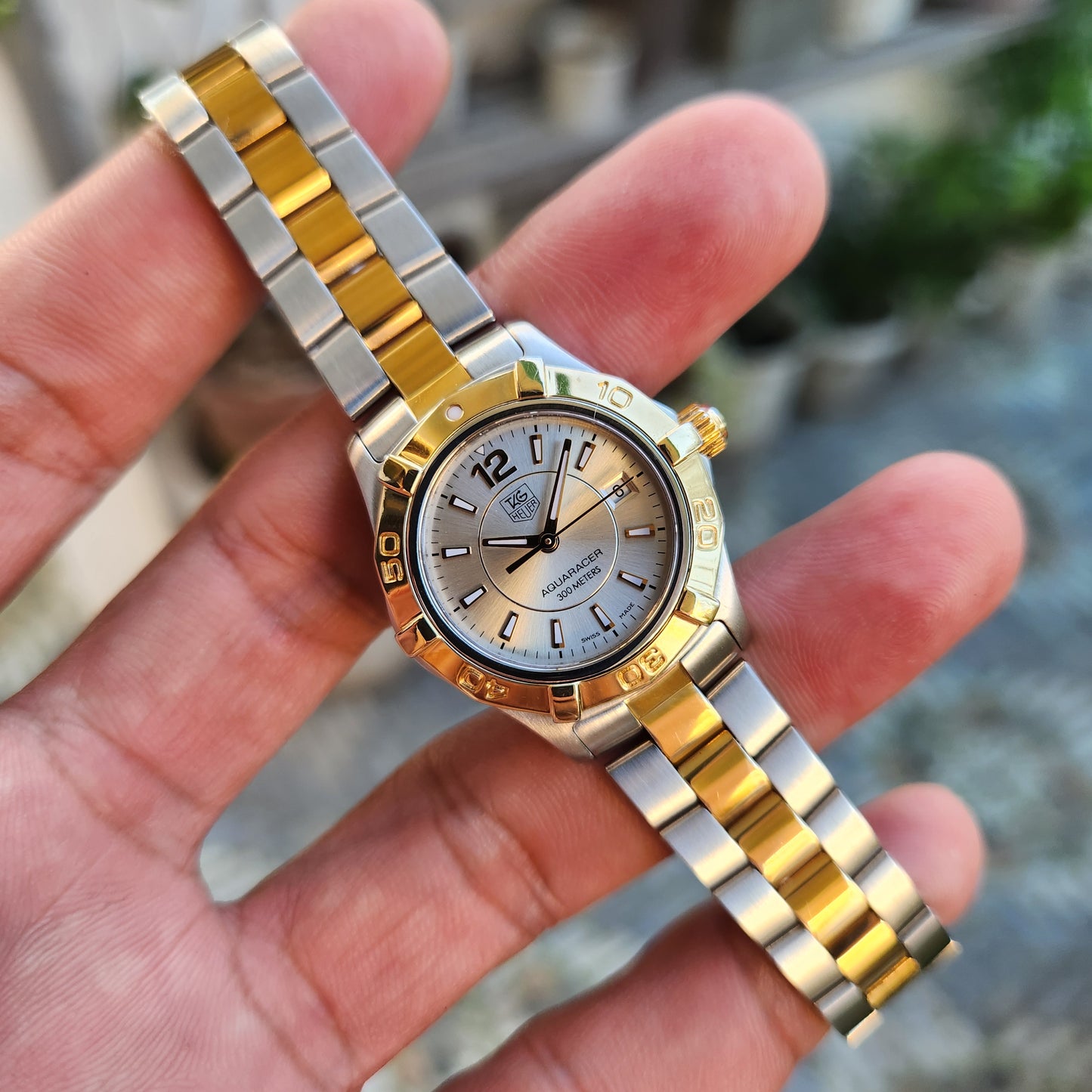 Tag Heuer Ladies Aquaracer Two-Tone Silver Dial 27mm