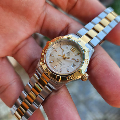 Tag Heuer Ladies Aquaracer Two-Tone Silver Dial 27mm