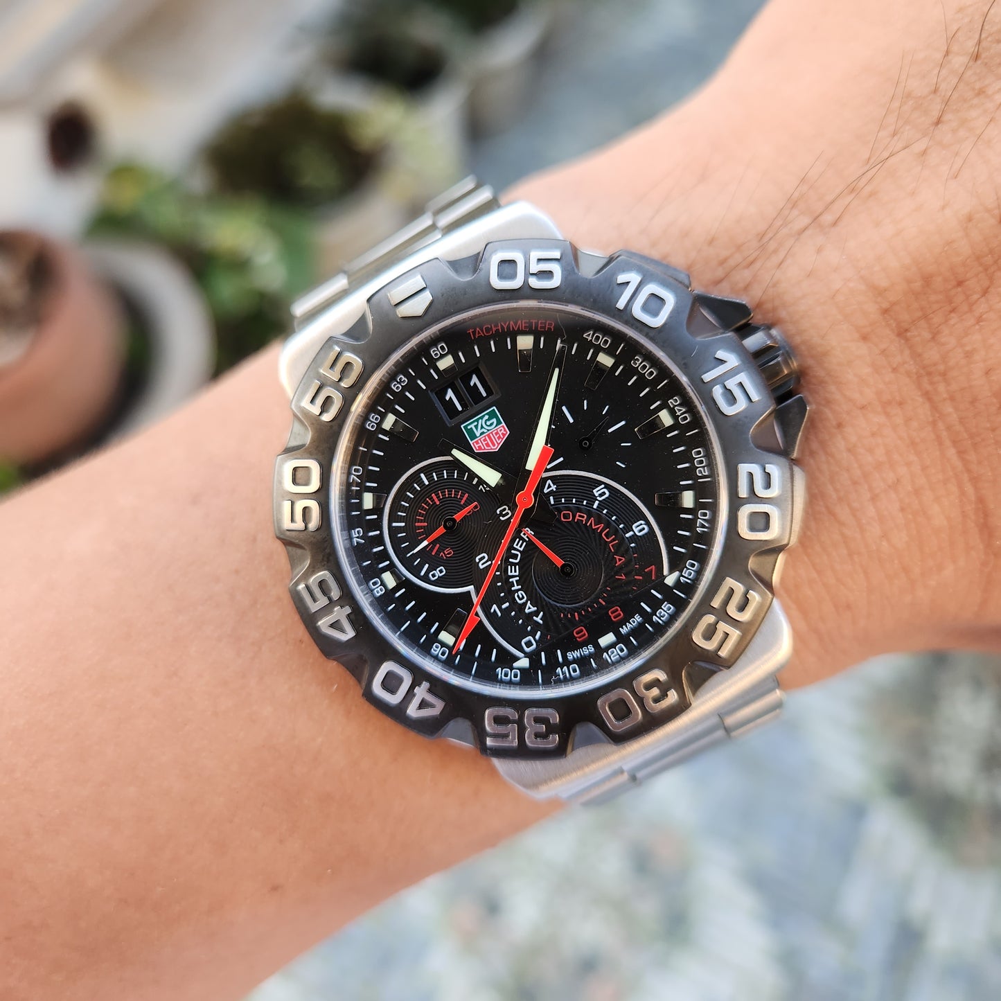 Tag Heuer F1 Grande Date Chronograph Black Dial 44mm - Complete Set