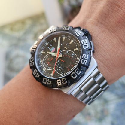 Tag Heuer F1 Grande Date Chronograph Black Dial 44mm - Complete Set