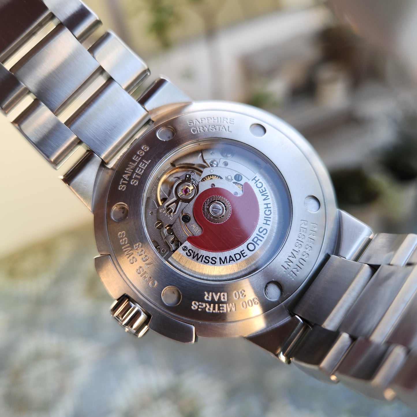 Oris Aquis Date Matte Ceramic Bezel with Orange Indeces in Black Dial 43.5mm