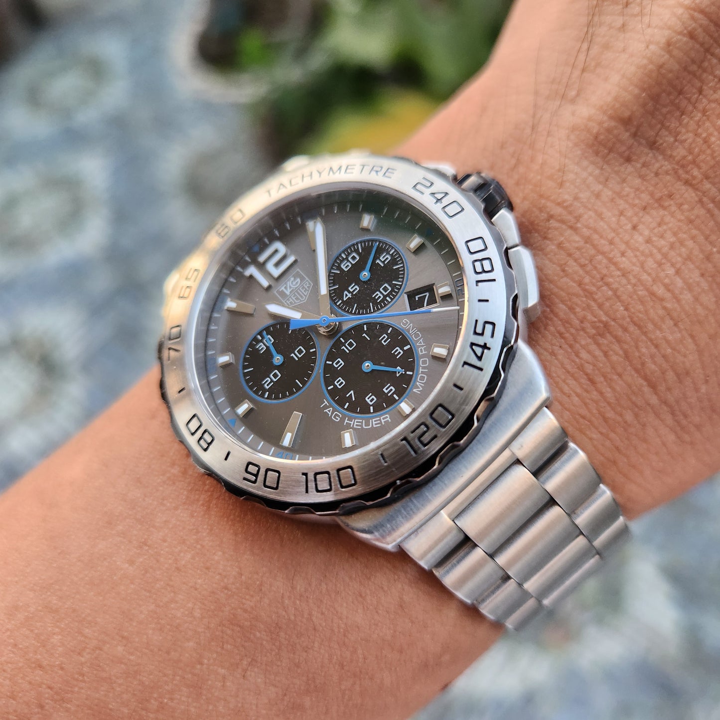 Tag Heuer F1 Chronograph FIM Moto Racing Edition Anthracite Grey Dial 42mm - Complete Set