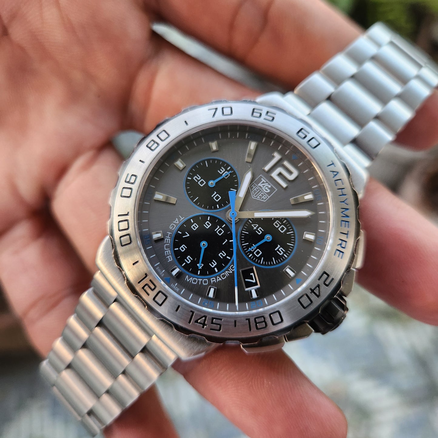 Tag Heuer F1 Chronograph FIM Moto Racing Edition Anthracite Grey Dial 42mm - Complete Set