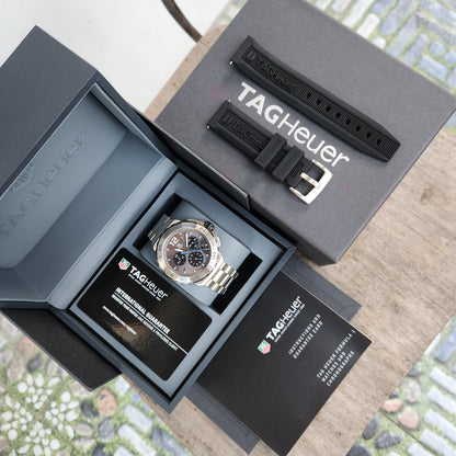 Tag Heuer F1 Chronograph FIM Moto Racing Edition Anthracite Grey Dial 42mm - Complete Set