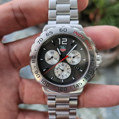 Tag Heuer F1 Chronograph INDY 500 Anthracite Sunray Grey Dial 42mm