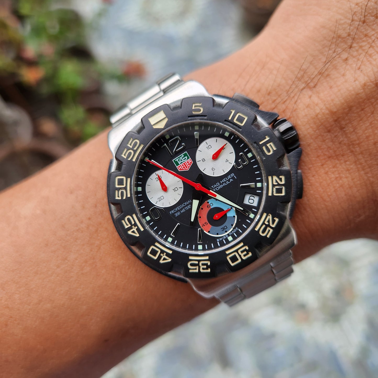 Tag Heuer F1 Chronograph 40mm Black Dial