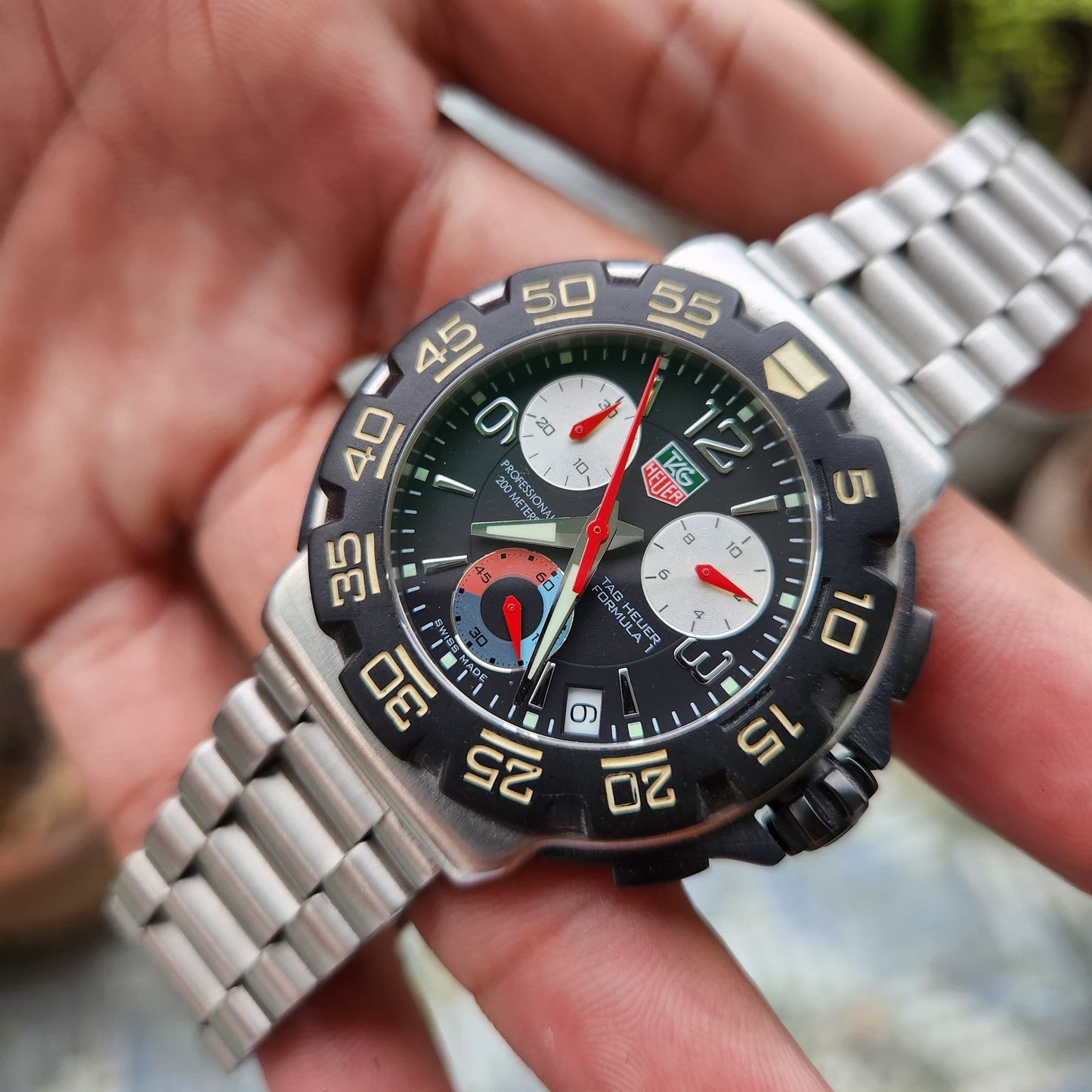 Tag Heuer F1 Chronograph 40mm Black Dial