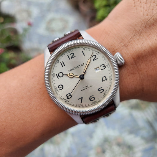Hamilton Khaki Field Pioneer Powermatic 80 in Silver Dial 45mm - Complete Set