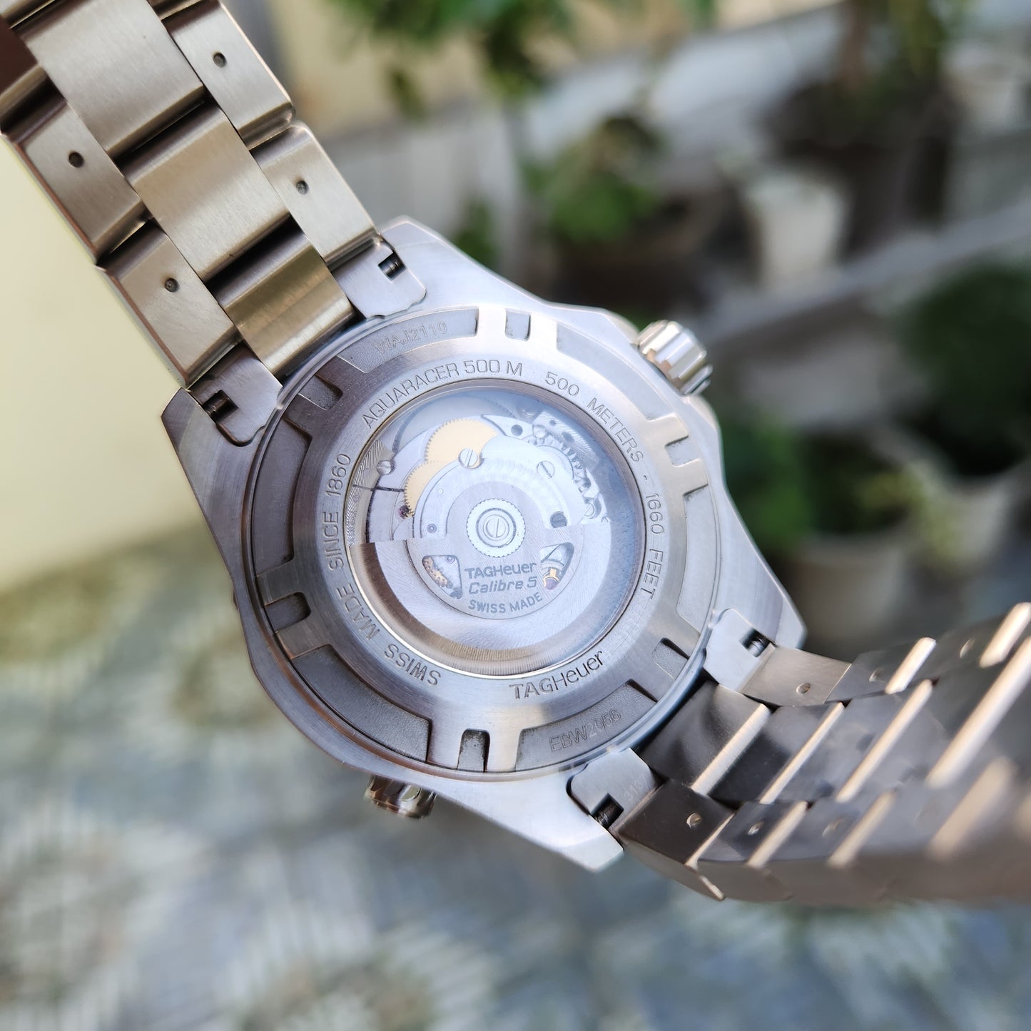 Tag Heuer Aquaracer Calibre 5 Black Engraved Stripes Dial 500M 43mm - Complete Set
