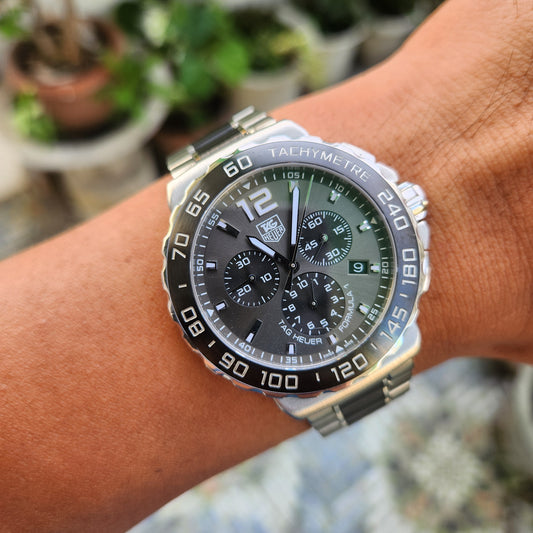 Tag Heuer F1 Chronograph Ceramic (Band and Bezel) in Anthracite Grey Dial 42mm