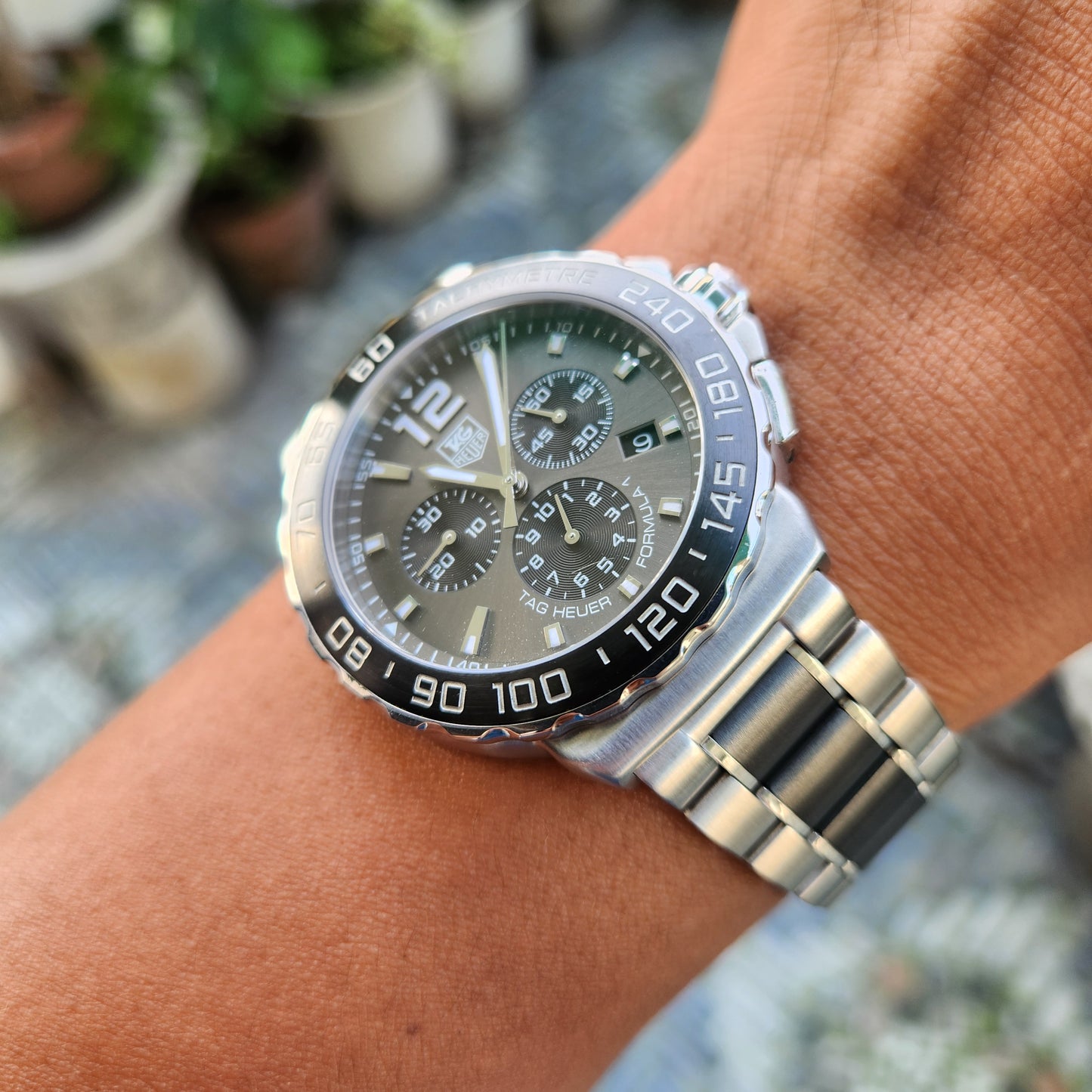 Tag Heuer F1 Chronograph Ceramic (Band and Bezel) in Anthracite Grey Dial 42mm