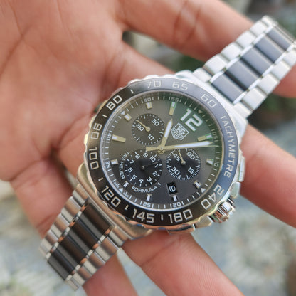 Tag Heuer F1 Chronograph Ceramic (Band and Bezel) in Anthracite Grey Dial 42mm