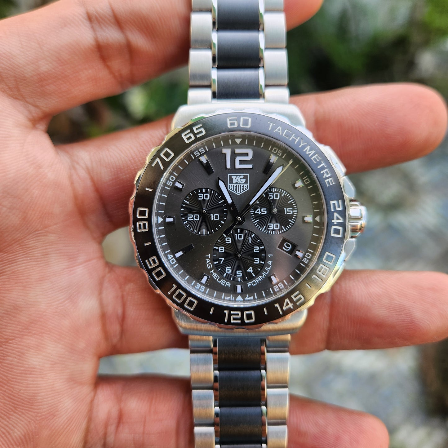 Tag Heuer F1 Chronograph Ceramic (Band and Bezel) in Anthracite Grey Dial 42mm