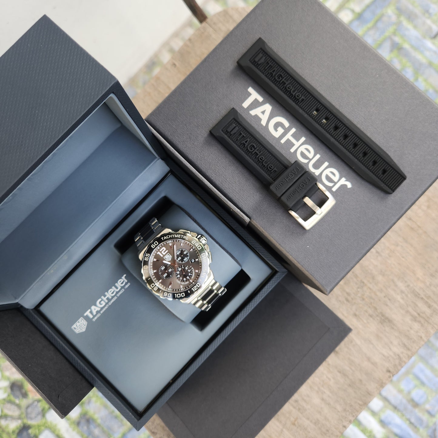 Tag Heuer F1 Chronograph Ceramic (Band and Bezel) in Anthracite Grey Dial 42mm