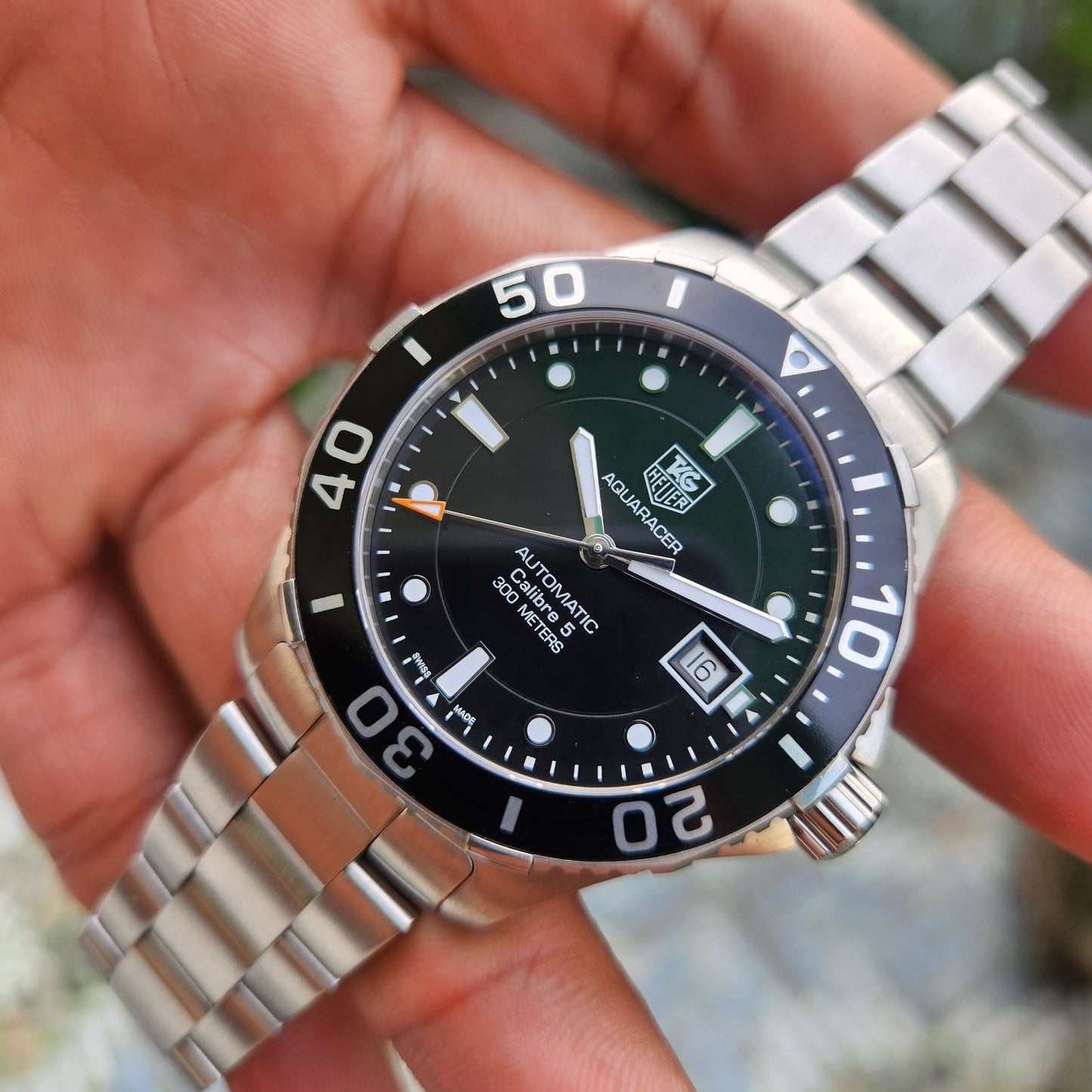 Tag Heuer Aquaracer Calibre 5 Steel Alu Bezel in Black Dial 41mm - Complete Set