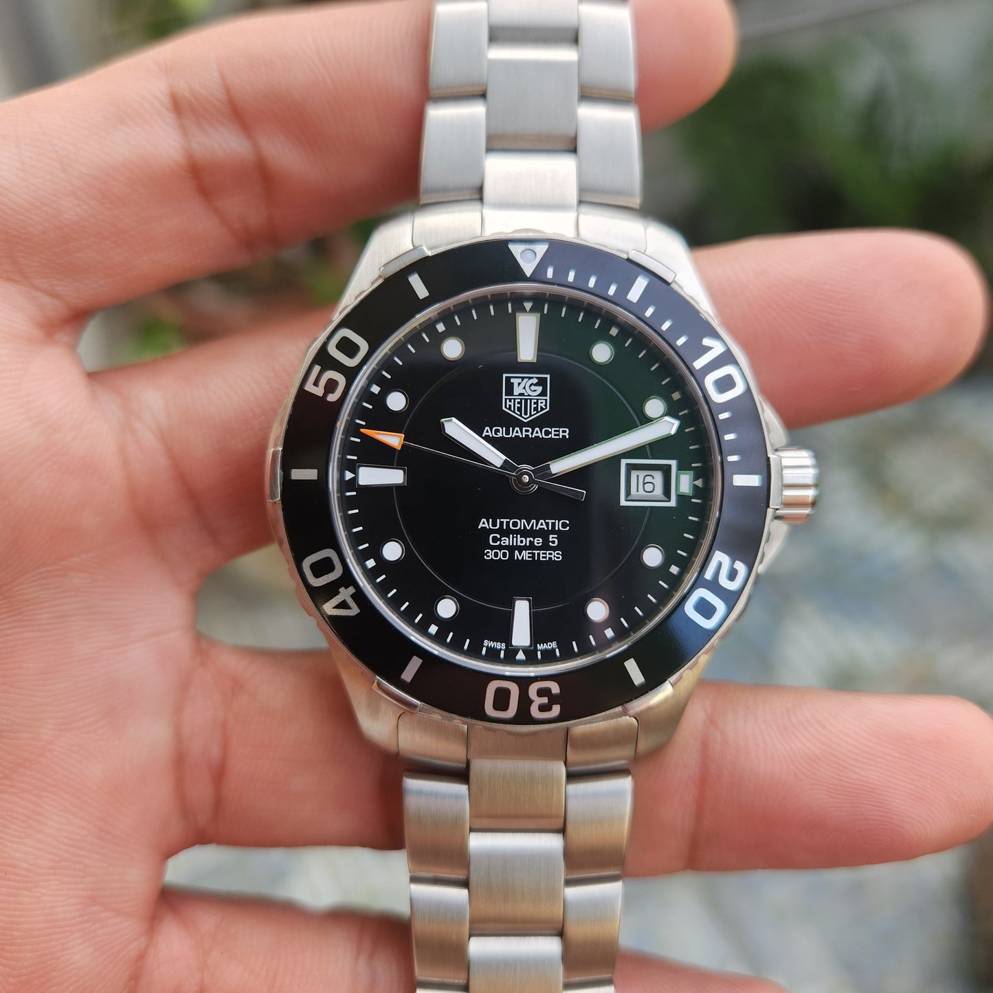 Tag Heuer Aquaracer Calibre 5 Steel Alu Bezel in Black Dial 41mm - Complete Set
