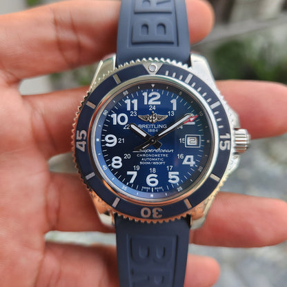 Breitling SuperOcean II 42 500M Chronometer in Blue Mariner Dial 42mm