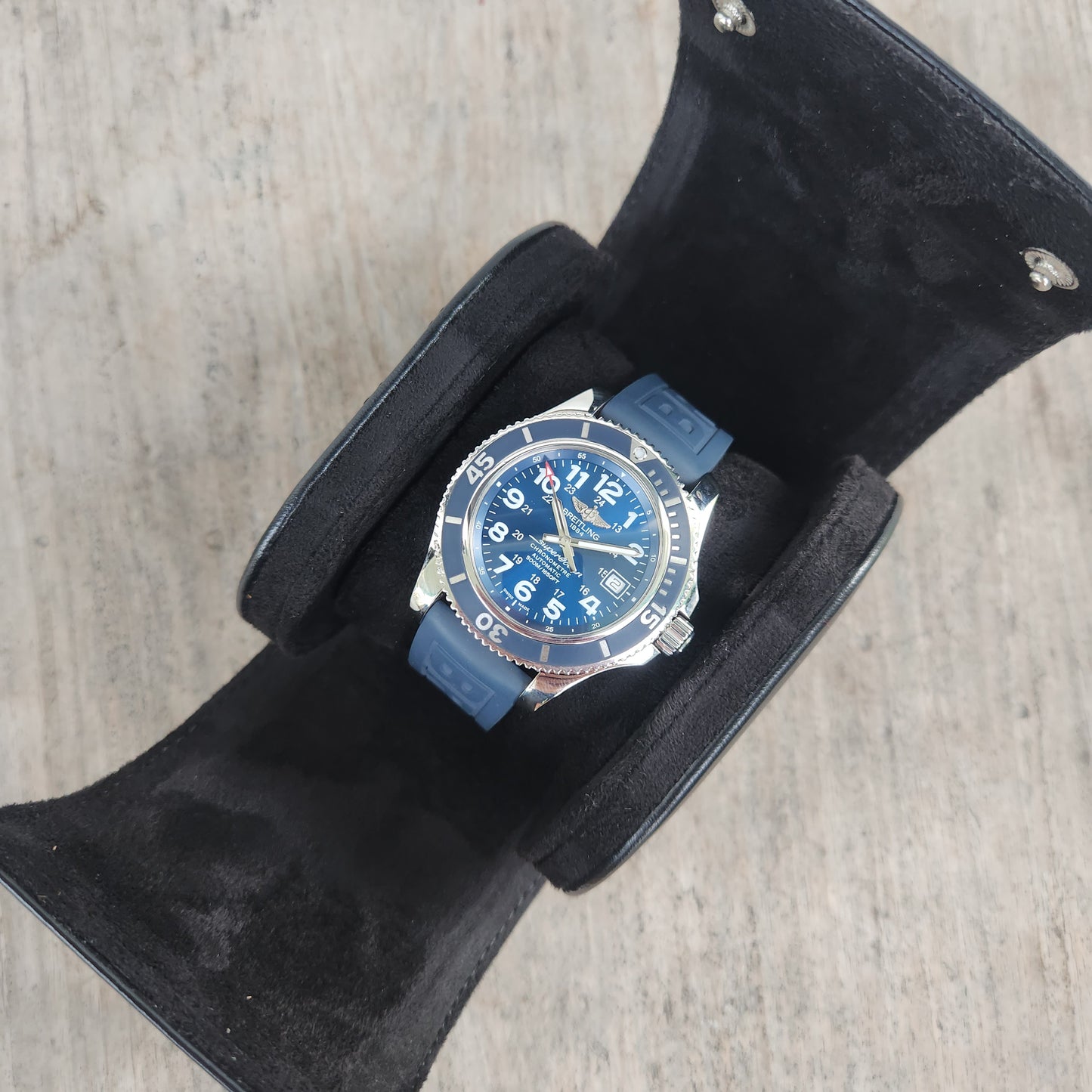 Breitling SuperOcean II 42 500M Chronometer in Blue Mariner Dial 42mm