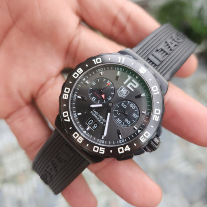 Tag Heuer F1 Grande Date Alarm Ceramic Bezel in Anthracite Grey Dial 42mm
