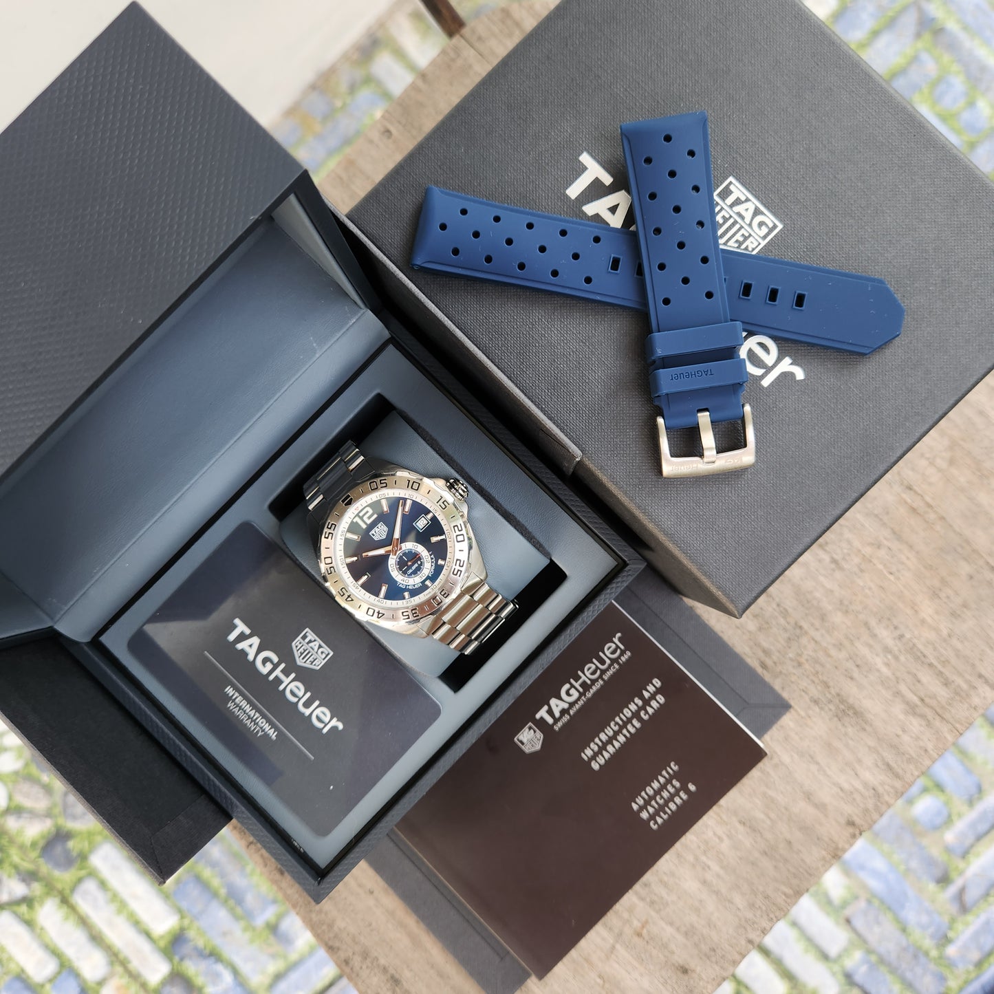Tag Heuer F1 Calibre 6 Sunray Blue Dial 43mm - Complete Set