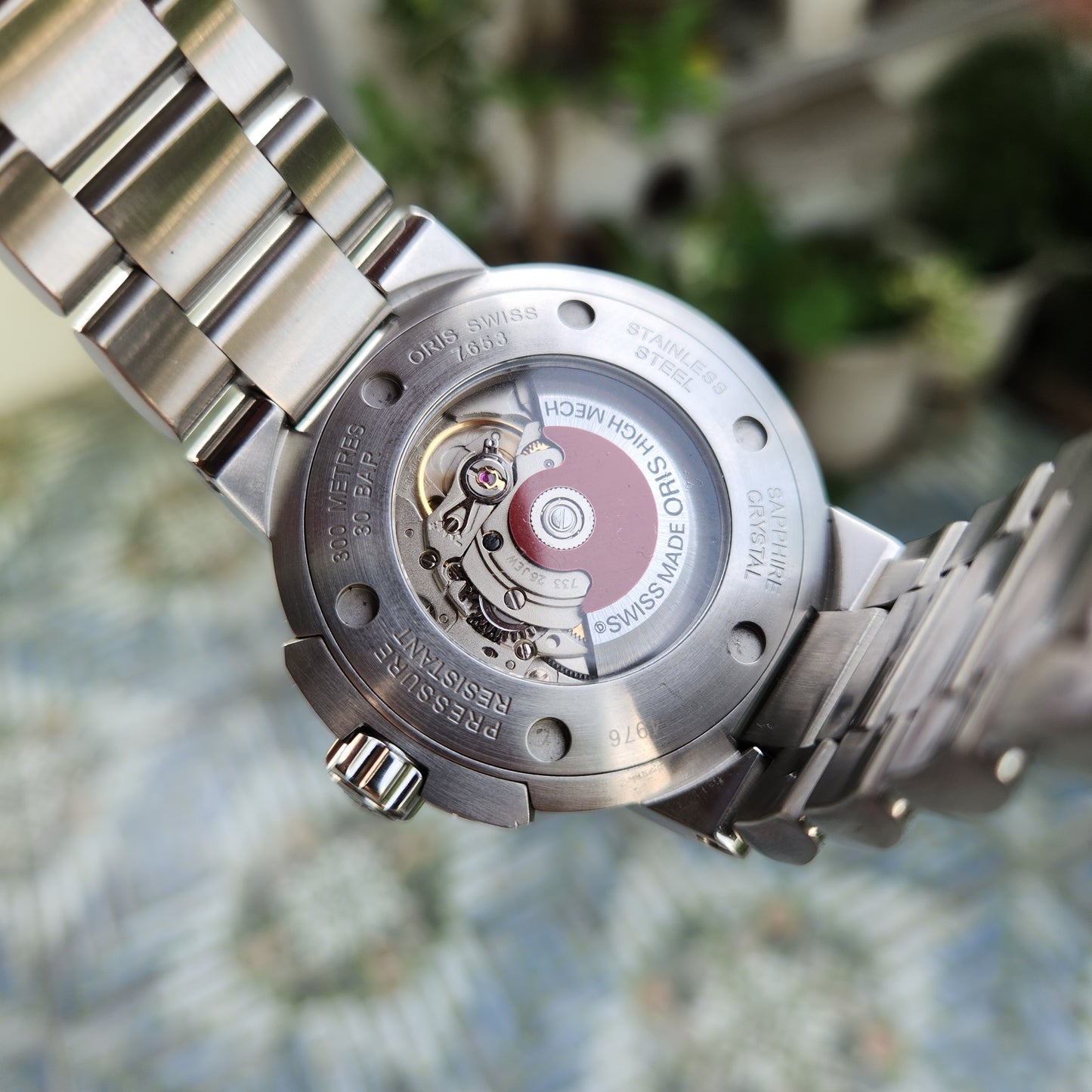Oris Aquis Date Tungsten Bezel Orange Accent in Grey Dial 43mm - Complete Set
