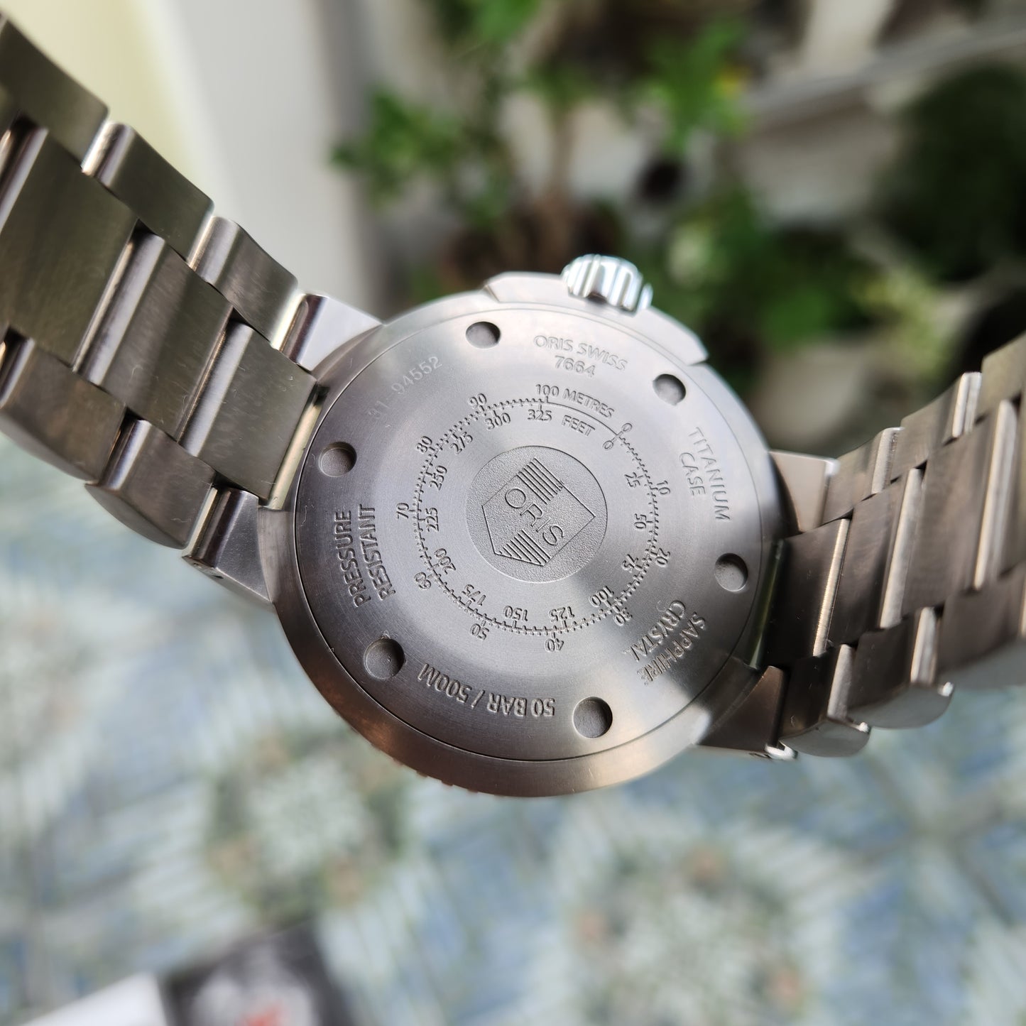 Oris Titan Small Second Date with Ceramic Bezel in Black Dial 46mm