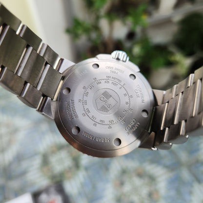 Oris Titan Small Second Date with Ceramic Bezel in Black Dial 46mm