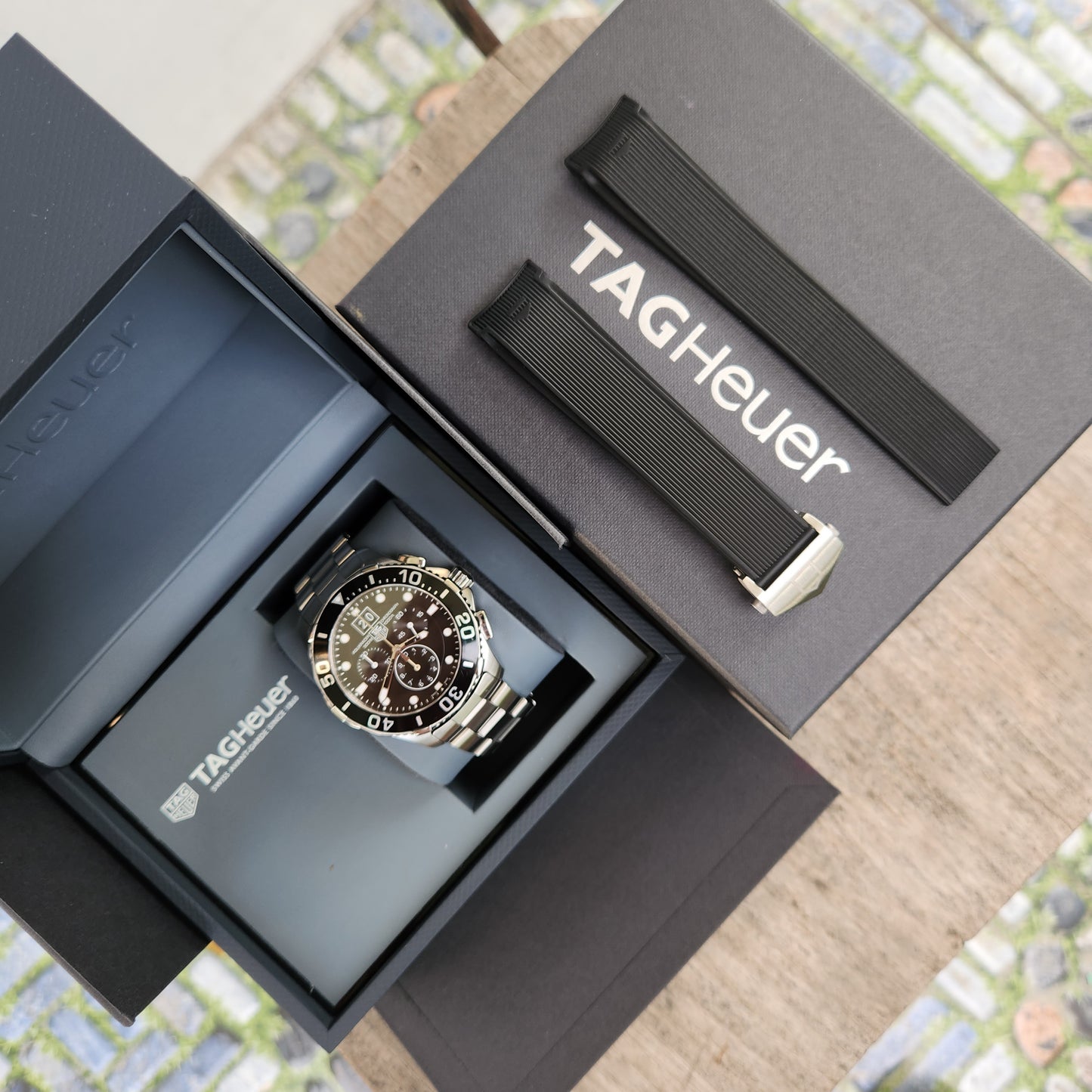 Tag Heuer Aquaracer Chronograph Grande Date Black Dial 43mm