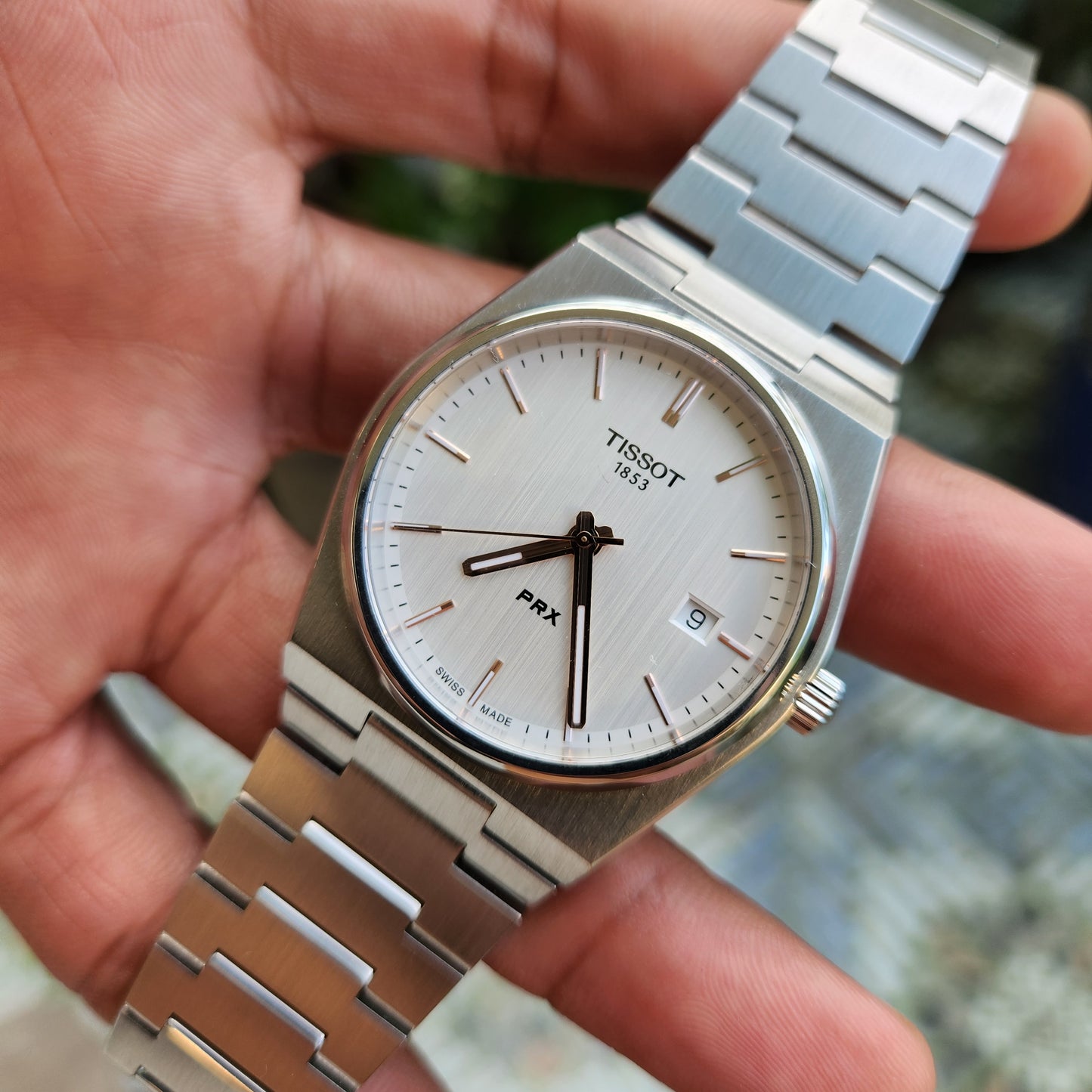 Tissot PRX Rose Gold Indeces in Silver/White Dial 40mm
