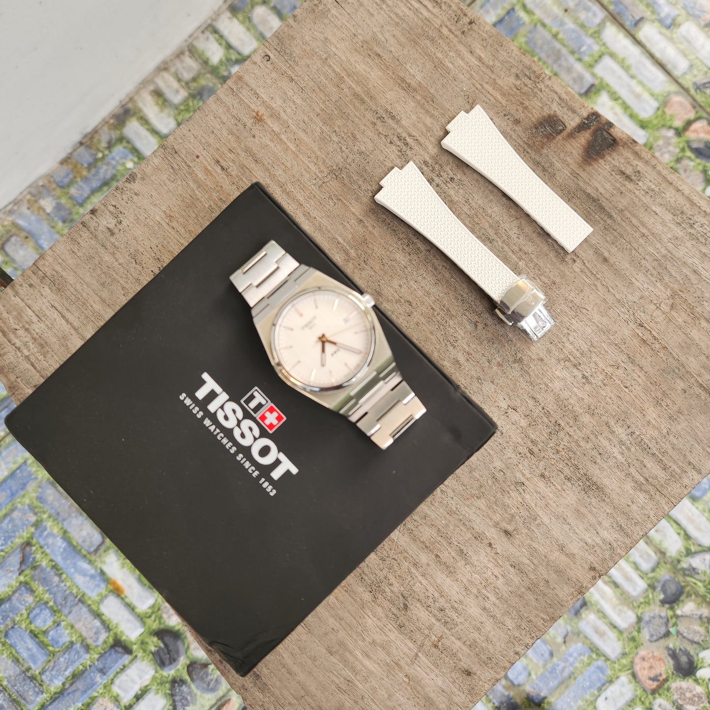 Tissot PRX Rose Gold Indeces in Silver/White Dial 40mm