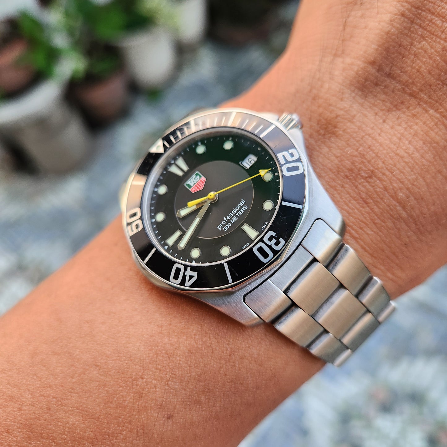 Tag Heuer Aquaracer 300M Black Alum Insert Bezel in Black Dial 39mm