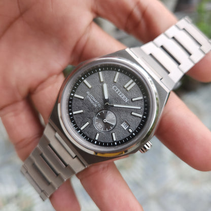 Citizen Zenshin Super Titanium Small Seconds 40.5mm in Textured Grey Dial - Complete Set