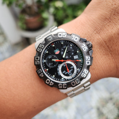 Tag Heuer F1 Chronograph Alonso Black Dial 41mm