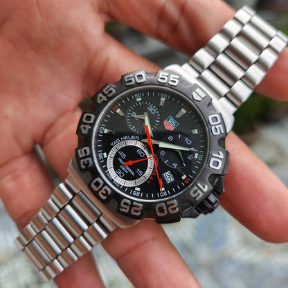Tag Heuer F1 Chronograph Alonso Black Dial 41mm