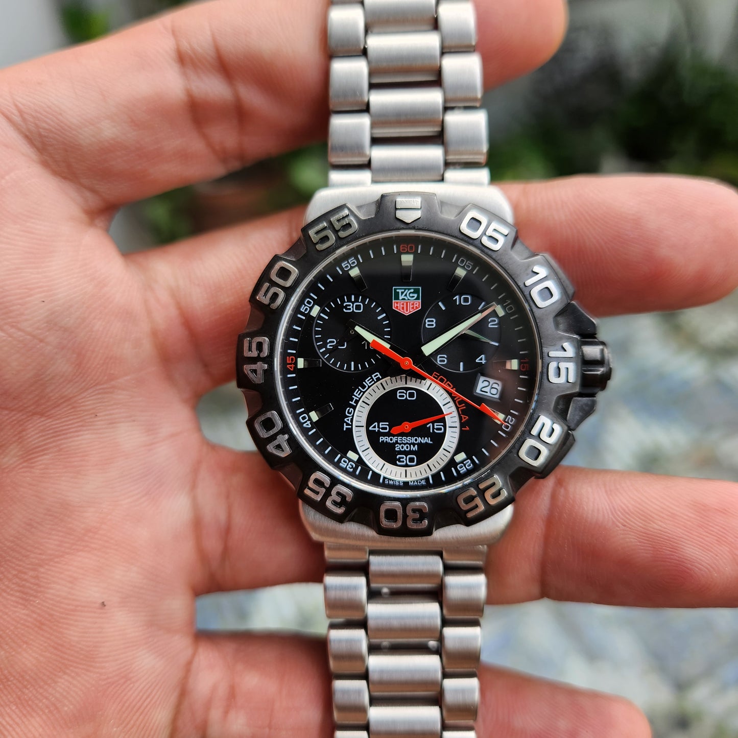 Tag Heuer F1 Chronograph Alonso Black Dial 41mm
