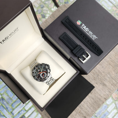 Tag Heuer F1 Chronograph Alonso Black Dial 41mm