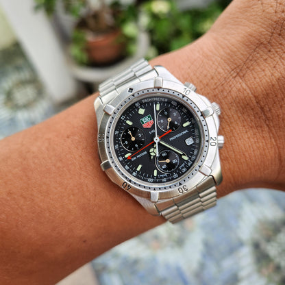 Tag Heuer 2000 Series Professional Vintage Chronograph 38mm Matte Black Dial