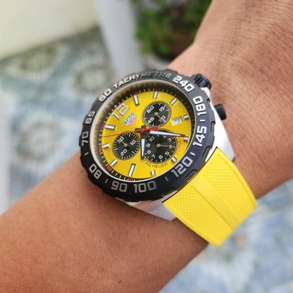 Tag Heuer F1 Chronograph Yellow Dial 43mm - Complete Set