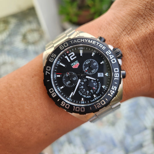 Tag Heuer F1 Chronograph Black Dial 43mm - Complete Set