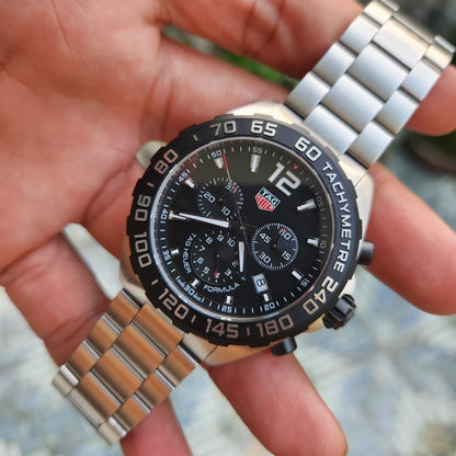 Tag Heuer F1 Chronograph Black Dial 43mm - Complete Set